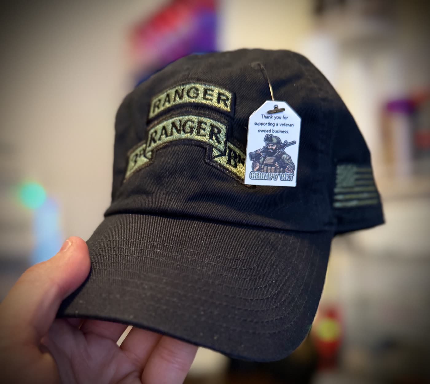 Hat embroidery work